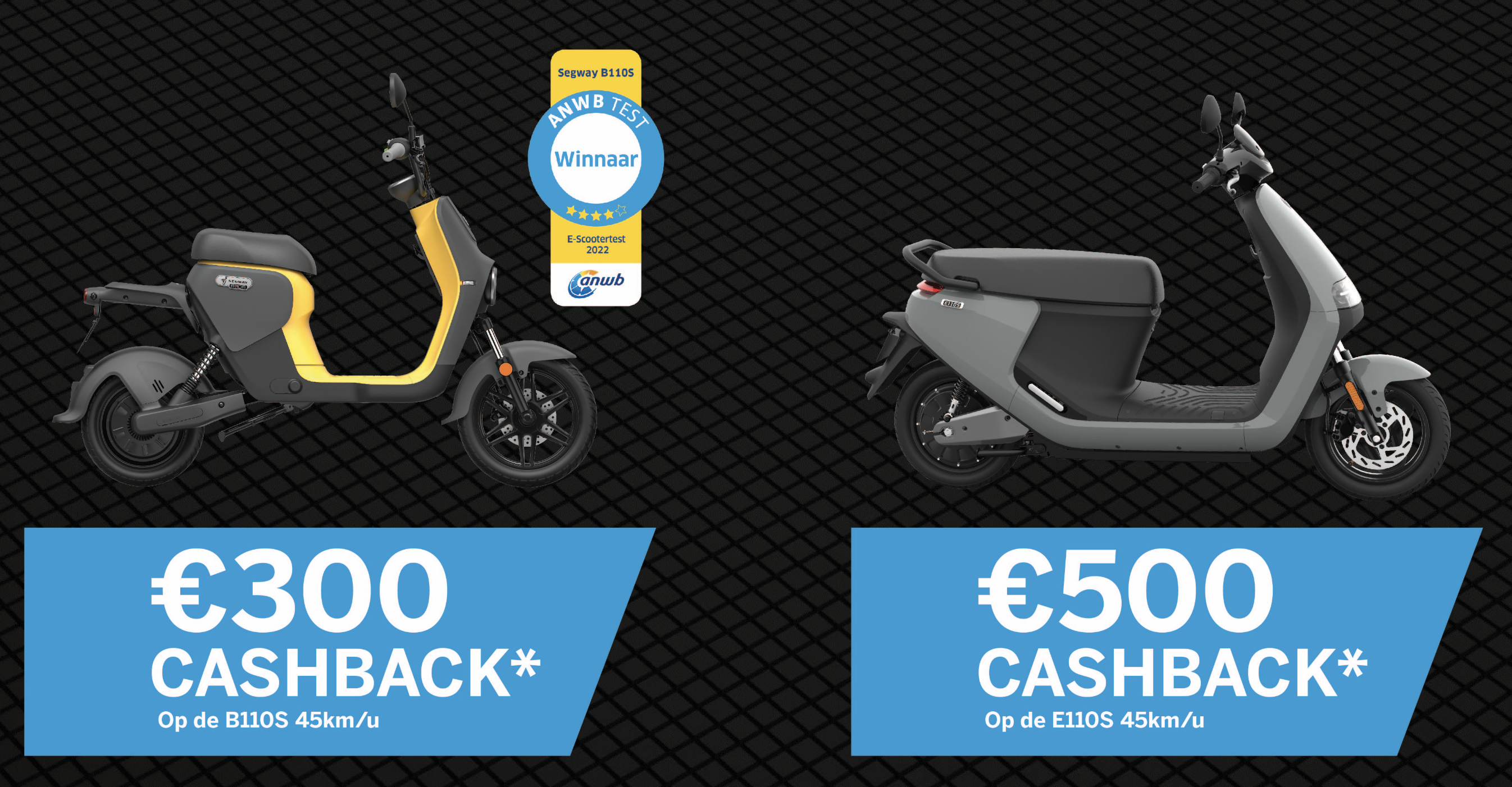 Segway scooter Cashback 2024 actie korting €300 €500 300 500